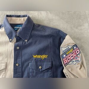 Wrangler PRCA Shirt Button Mens L (No Tag) 2005 National Finals Rodeo Las Vegas